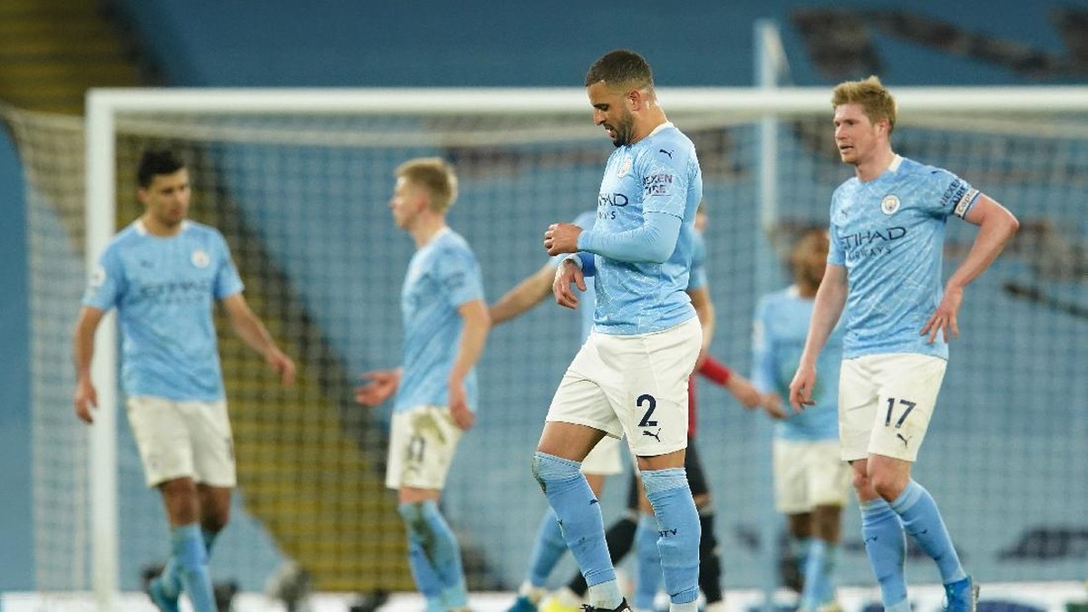 Manchester City dikalahkan Manchester United 0-2 di lanjutan Premier League (Foto: Getty Images/Pool)