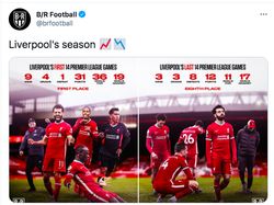 Meme Kocak Beda Nasib Liverpool dan Manchester United