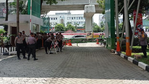 Penjagaan Kemenkumham (Scahril Agustin Berutu/detikcom).