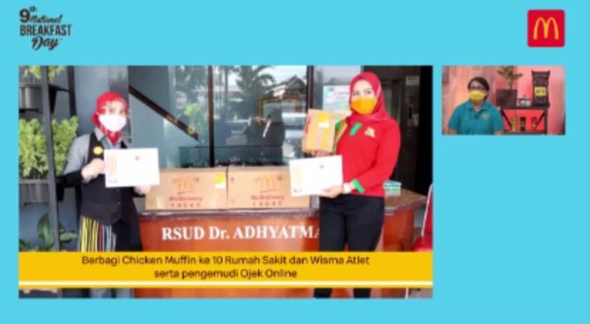 Tenaga Kesehatan dan Driver Ojol Ikut Rayakan 'National Breakfast Day'