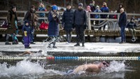 Udara Lithuania juga mencapai -3 derajat Celcius (26,6 derajat Fahrenheit) pada saat perlombaan.  