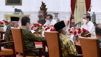 Pertemuan itu diketahiu membahas perihal kasus Km 50 yang menewaskan 6 Laskar FPI. Istimewa/Muchlis Jr - Biro Pers Sekretariat Presiden.