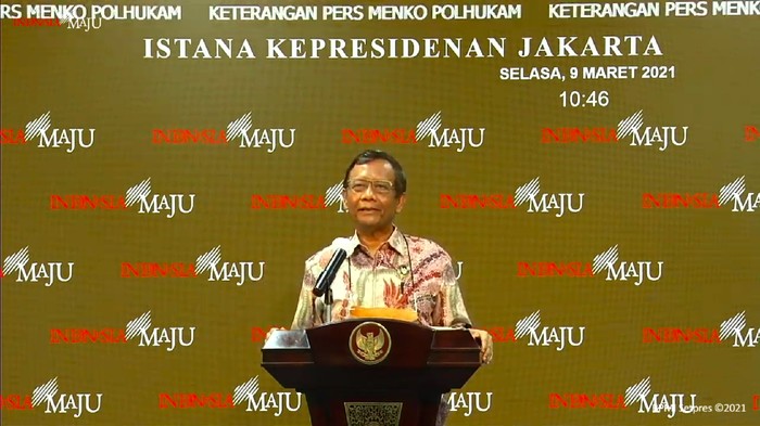 Jumpa pers Mahfud Md usai pertemuan dengan TP3