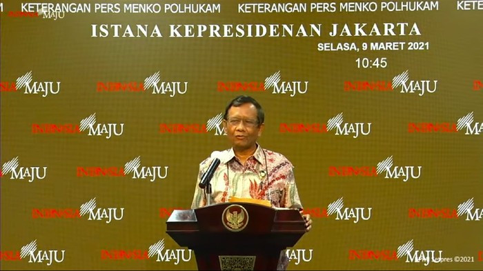 Jumpa pers Mahfud Md usai pertemuan dengan TP3