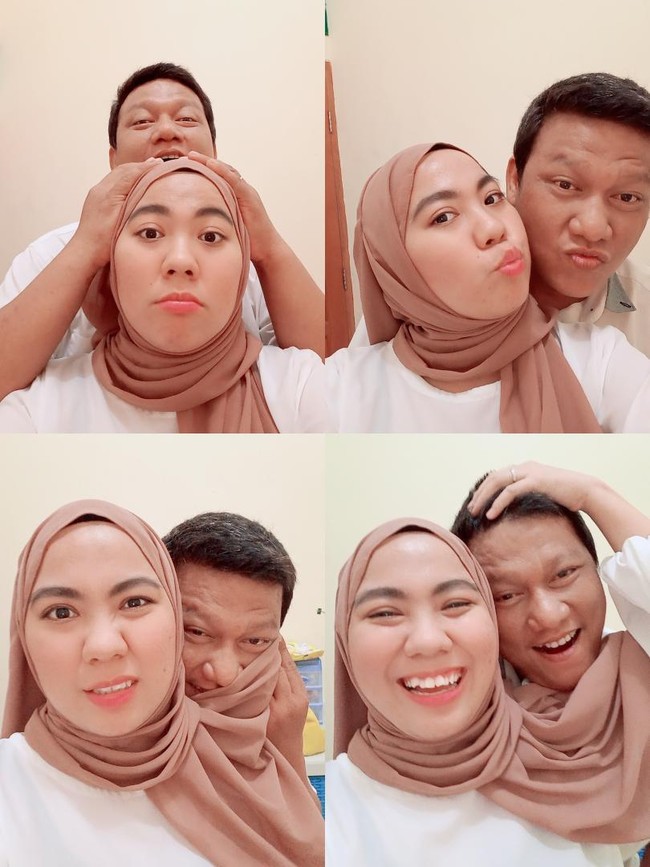 Awalnya saya nggak mikir macam-macam saya kasih aja. Lalu saya tanya-tanya kenapa dia bisa leluasa chat saya karena saya takutnya dia sudah menikah, ehh ternyata belum pernah menikah, kenangnya seraya tertawa. Seiring berjalannya waktu, keduanya semakin intens berkomunikasi dan Agung memberikan perhatian yang lebih kepada Enjelin. Hingga pada akhirnya, Enjelin minta kejelasan status hubungannya yang semaki akrab. Foto: Dok. pribadi Enjelin.