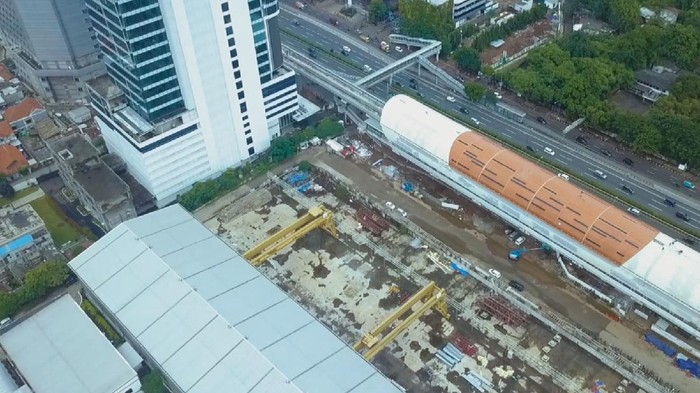 Perkembangan Proyek LRT Jabodebek di Kawasan Pancoran