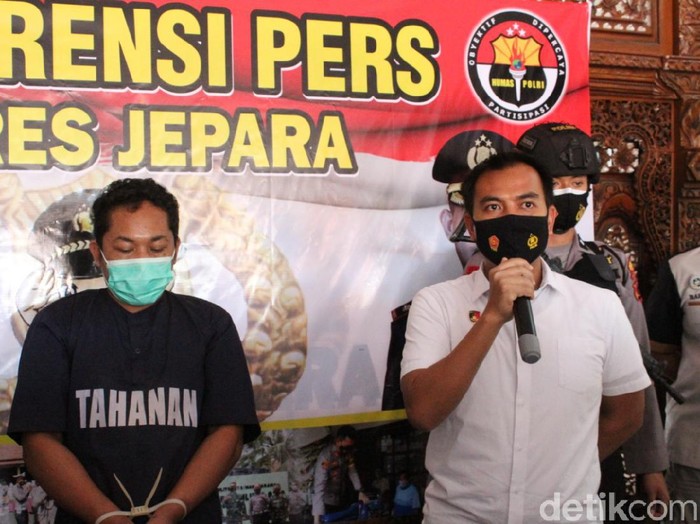 Polres Jepara merilis kasus pencurian motor spesialis jemaah masjid, Selasa (9/3/2021).