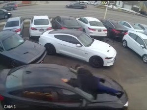 Duh! Maling Pura-pura Beli Mobil BMW, Sales Ditabrak Nemplok di Kap Mesin