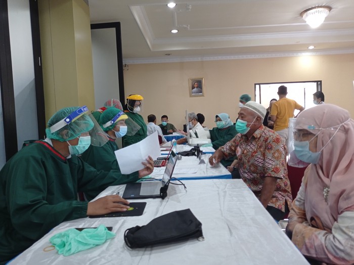 Vaksinasi Corona di Kantor PP Muhammadiyah (Wilda-detikcom)