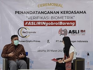 BeChipindo Gandeng ASLI RI Gunakan Verifikasi Biometrik