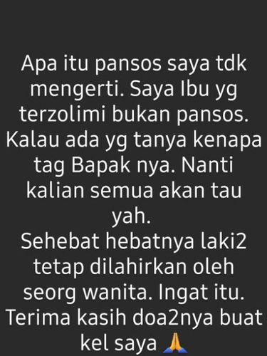 ibu Felicia bantah pansos