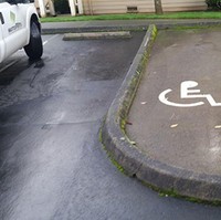 Mungkin maksudnya mau bikin parkir khusus untuk disabilitas, tapi kok desainnya gitu sih.. Kalau desainnya gitu gimana cara parkirnya dong? Foto: Reddit/@kangaroonicor