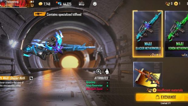 Kenali Gun Skin Free Fire Baru Dari Incubator S28: M4A1 Netherworld