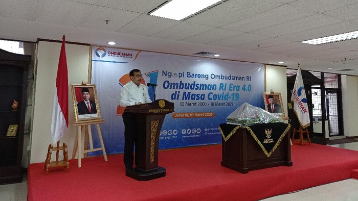 Ketua Ombudsman RI, Mokh Najih saat diskusi di Ombudsman (Foto: Sachril/detikcom)