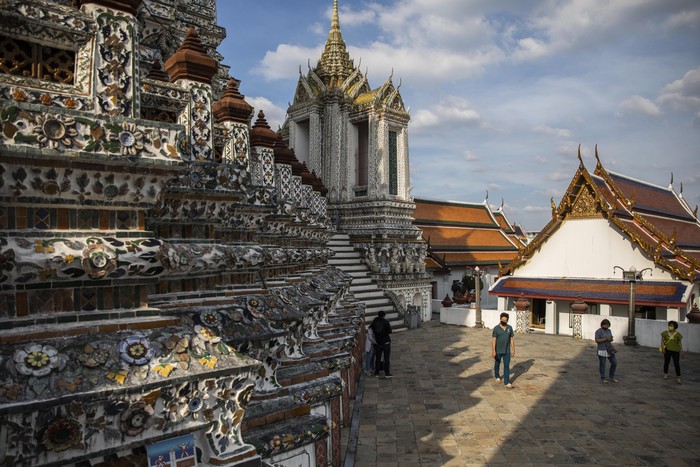 BANGKOK, THAILAND - MARCH 11:  Empty tuk tuks parked outside The Grand Royal Palace, one of Thailands most popular tourist attractions, on March 11, 2020 in Bangkok, Thailand. According to the Tourism Authority of Thailand, February saw a 44.3% drop in the number of tourist arrivals compared to last year due to the recent spread of Covid-19, a new strain of coronavirus originating in Wuhan, China. Chinese tourists make up the majority of tourism spending in Thailand, which accounts for 11% of the countrys GDP. This February Chinese tourism numbers were down by 85.3% due to travel restrictions.  (Photo by Lauren DeCicca/Getty Images)