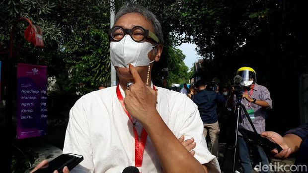 Suasana jelang vaksinasi Corona untuk seniman di Bantul, 10/3/2021