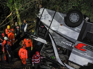 Polisi Sebut Penyebab Kecelakaan Bus Maut di Sumedang Diduga Rem Blong