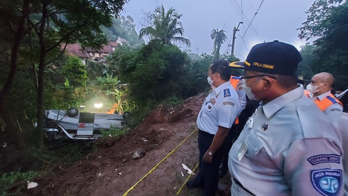 Kecelakaan busi di Wado, Sumedang, Rabu (10/3/2021).