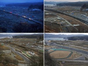 Potret Before-After 10 Tahun Tsunami Jepang