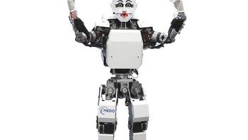 Kobian adalah seorang humanoid yang suka membuat wajah. Ini dirancang untuk mempelajari interaksi manusia-robot dan menggunakan tubuh dan wajahnya untuk menampilkan emosi yang berbeda, termasuk kebahagiaan, kemarahan, ketakutan, dan kejutan. Foto: Waseda University