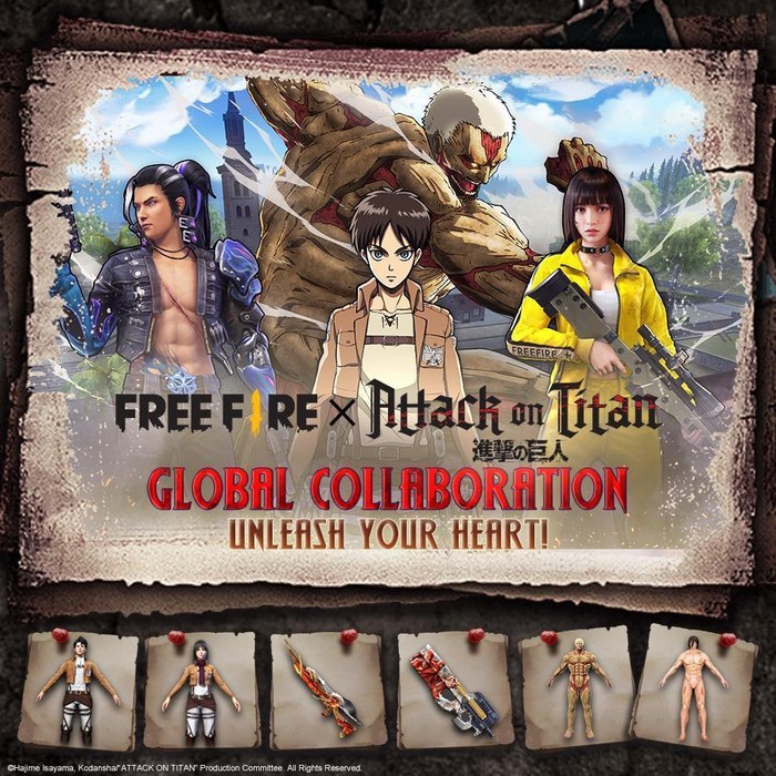 Dapatkan Kostum Survey Corps Melalui Event Ingame Kolaborasi Free Fire x Attack on Titan