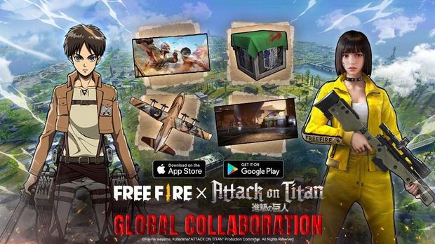 Dapatkan Kostum Survey Corps Melalui Event Ingame Kolaborasi Free Fire x Attack on Titan