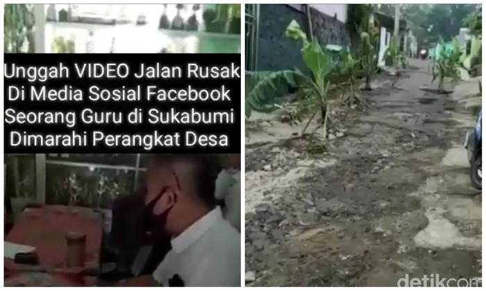 Guru di Sukabumi didatangi aparat desa karena posting jalan rusak
