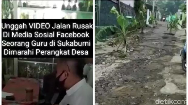 Guru di Sukabumi didatangi aparat desa karena posting jalan rusak