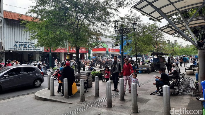 Kawasan Malioboro saat libur isra MIkraj