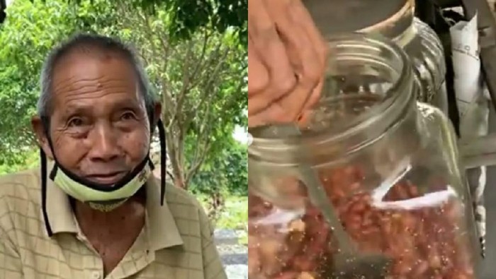 kisah kakek penjual kacang goreng di tengah kuburan kisah kakek berusia 78 tahun di Banjarbaru, Kalimantan Selatan yang menjual kacang goreng di tengah kuburan.