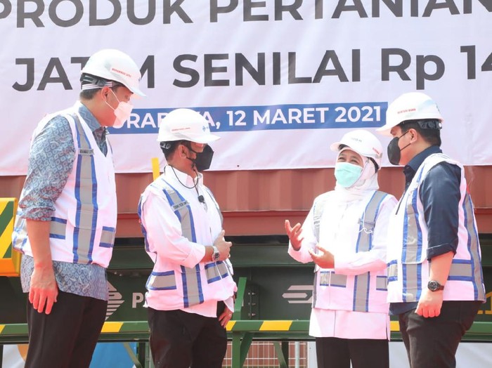 Menteri Pertanian Syahrul Yasin Limpo melepas ekspor produk pertanian di Jawa Timur senilai Rp 140 miliar.