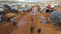 Diketahui Lebanon tengah menghadapi krisis ekonomi dan penurunan mata uang drastis. Aksi unjuk rasa yang membara pun terjadi di berbagai wilayah di Lebanon. AP/Ghaith Alsayed  