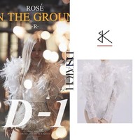 Gaya mewah Rose BLACKPINK ini berasal dari koleksi Bridal Kong, brand fashion Korea yang menjual gaun pengantin. Ia terlihat cantik bak bidadari saat mengenakan gaun putih ini dalam foto teaser “On The Ground”.  Foto: Instagram dispatch_style