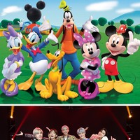 Pada Kamis (11/3/2021) kemarin, SM Entertainment mengunggah foto kocak grup WayV saat menirukan karakter Mickey Mouse Clubhouse. Tingkah ketujuh member Hendery, Winwin, Lucas, Kun, Yangyang, Ten, dan Xiao Jun pun bikin penggemar ngakak. Foto: dok. Disney, dok. SM Entertainment
