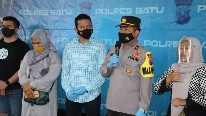 Konferensi pers kasus kematian dua mahasiswa UIN Maliki di Polres Batu