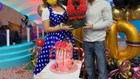 Saat Melaney berulang tahun, Tyson James Lynch pun memberikan kejutan romantis berupa kue ulang tahun berwarna pink dan bunga mawar mewah. Foto: Instagram @melaney_ricardo