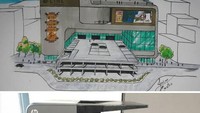 Gedung pusat perbelanjaan atau mal terinspirasi dari bentuk printer dan scanner.