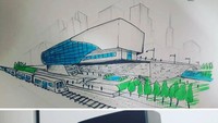 Stasiun kereta atau terminal MRT terinspirasi dari bentuk stepler.