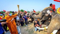 Tradisi ini menjadi ritual tahunan yang dilakukan di Kota Ayutthaya.