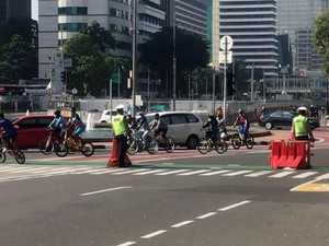 Minggu Pagi, Polisi Razia Knalpot Bising di HI-Monas