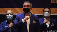 Dewan Pimipinan Wilayah (DPW) Nasdem Jabar menggelar Rapat Koordinasi Wilayah (Rakorwil) dan Workshop di Bandung, Jawa Barat, Minggu (14/3/2021).