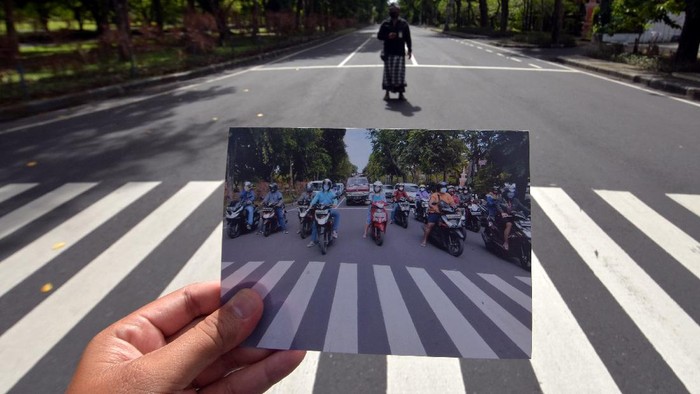 Bali tampak sepi dari aktivitas warga maupun wisatawan hari ini. Pasalnya umat Hindu di kawasan itu tengah jalani catur brata penyepian selama 24 jam.