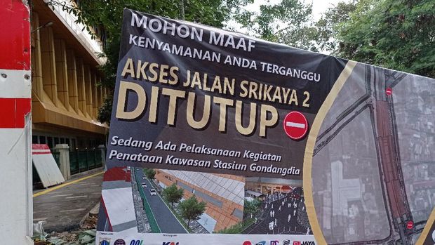 Proses penataan Stasiun Gondangdia menjadi stasiun terpadu (Foto: Wilda/detikcom)