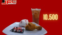 Fried chicken murmer juga bisa ditemui di Bali, salah satunya ditawarkan Jaya Fried Chicken. Mereka menawarkan paket nasi ayam super hemat dengan harga Rp 10.500 saja. Tertarik coba? Foto: Instagram jayafriedchicken