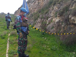 Satgas Garuda Temukan Mortir Aktif di Blue Line Lebanon Sisa Konflik 2006