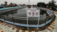 Lahan lokasi tandon Puri Bintaro Hijau merupakan fasilitas sosial (fasos) dan fasilitas umum (fasum) yang dimiliki perumahan. (Foto: Andhika/detikcom)