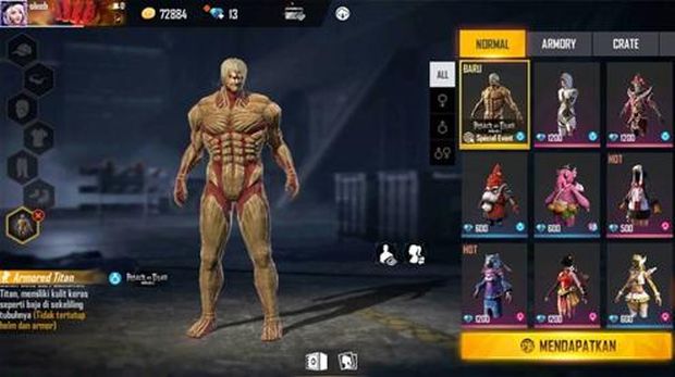 Dapatkan Bundle Armored Titan di Armored Bullseye Free Fire