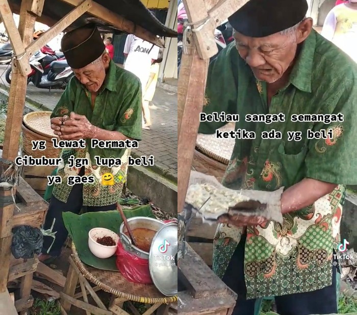 Gigih! Kakek 90 Tahun Ini Masih Jualan Toge Goreng Tiap Hari