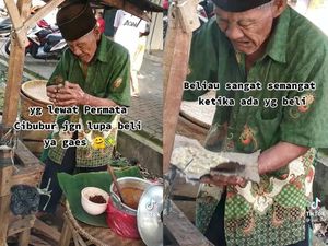 Gigih! Kakek 90 Tahun Ini Masih Jualan Toge Goreng Tiap Hari