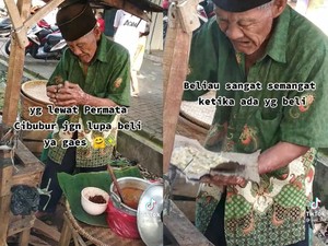 Gigih! Kakek 90 Tahun Ini Masih Jualan Toge Goreng Tiap Hari